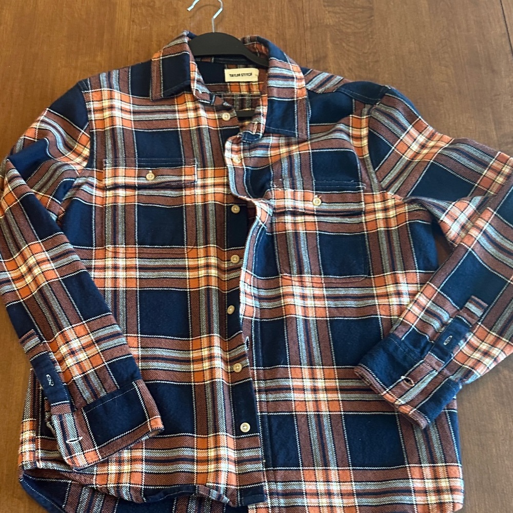 Taylor stitch ledge shirt rust plaid M